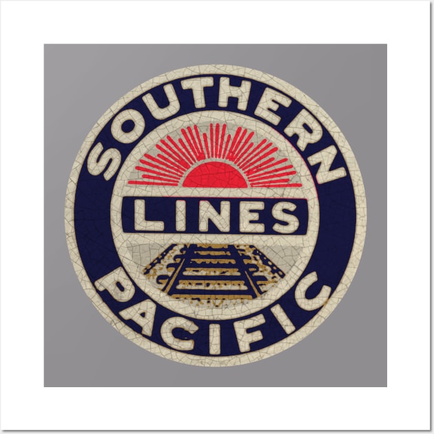 Southern Pacific Lines Railroad USA Wall Art by Midcenturydave
